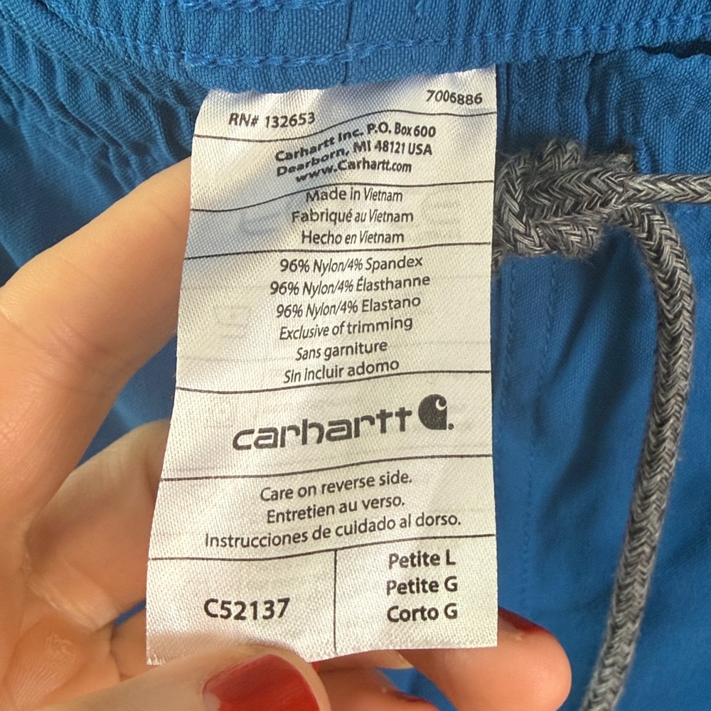 Women's Carhartt Cargo Jogger Scrub Pant size large petite - Picture 3 of 3